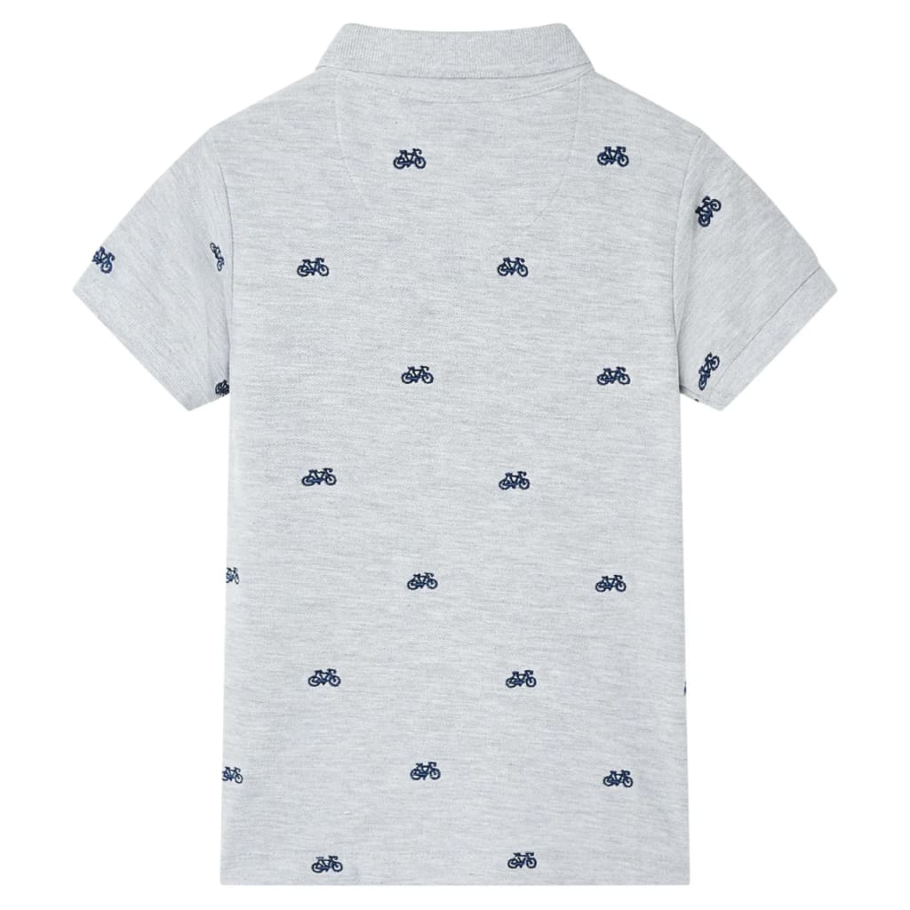 Vidaxl Children's Polo Shirt 104 mixed gray