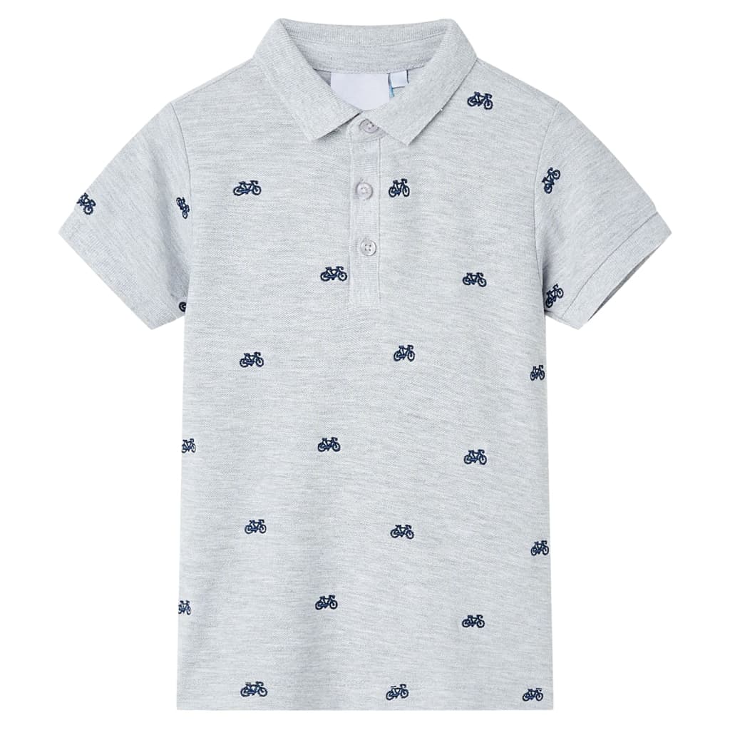 Vidaxl Children's Polo Shirt 116 mixed gray