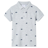 Vidaxl Children's Polo Shirt 116 mixed gray