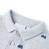 Vidaxl Children's Polo Shirt 116 mixed gray