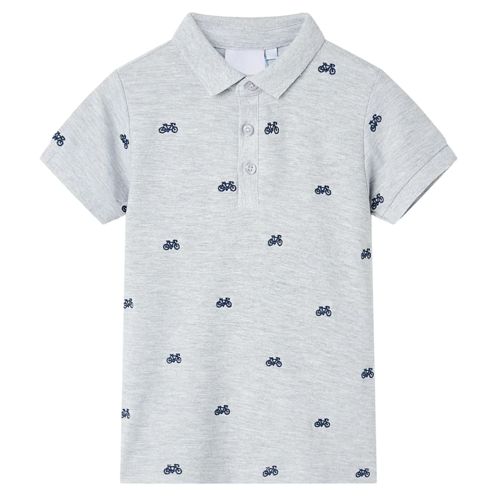 Vidaxl Children's Polo Shirt 140 mixed gray