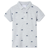 Vidaxl Children's Polo Shirt 140 mixed gray