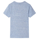 Camisa para niños de Vidaxl con mangas cortas 140 azul mixto