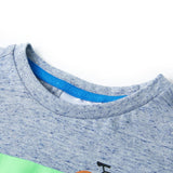 Camisa para niños de Vidaxl con mangas cortas 140 azul mixto