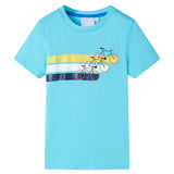Camicia per bambini Vidaxl con maniche corte 92 marine blu