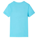 Camicia per bambini Vidaxl con maniche corte 140 marine blu