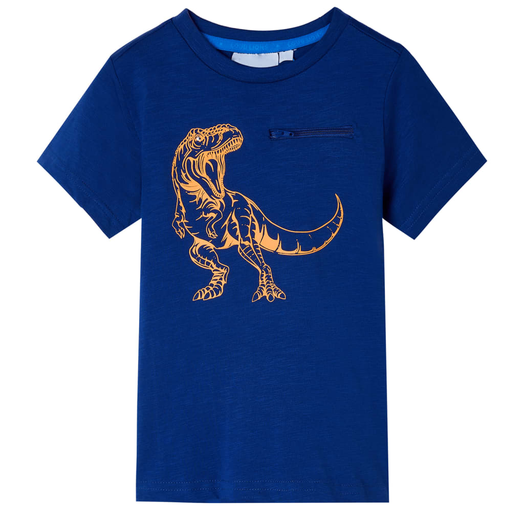 Vidaxl children's shirt with short sleeves 140 dark blue