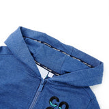 Vidaxl Children's vest with hood and zipper 116 mixed dark blue