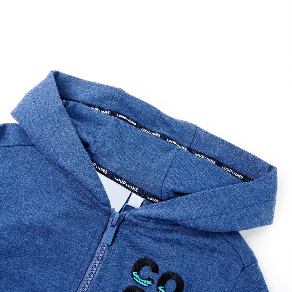 Vidaxl Children's vest with hood and zits 128 mixed dark blue