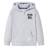 Vidaxl Children's vest with hood and zipper 116 gray