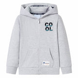 Vidaxl Children's vest with hood and zipper 128 gray