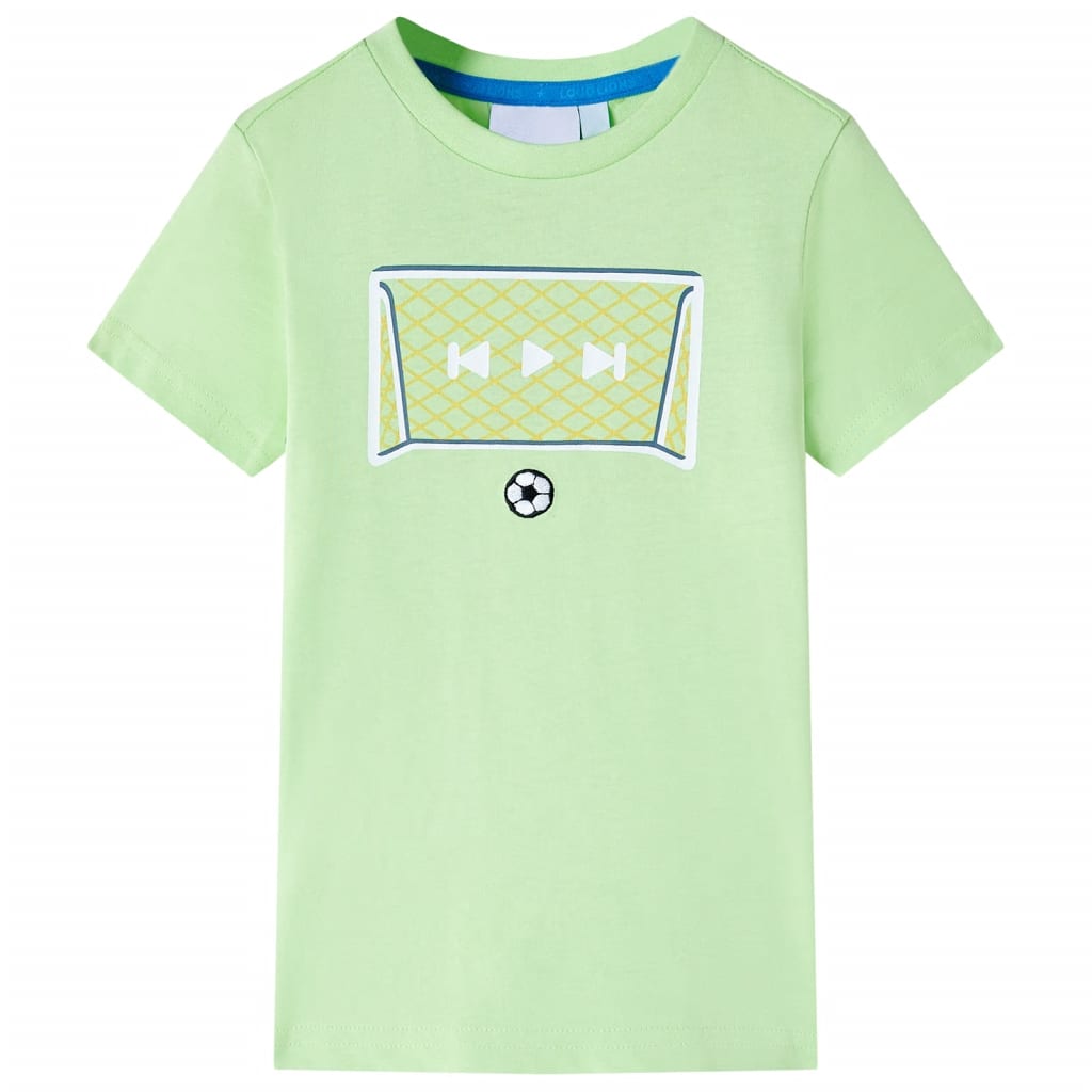 Otroška majica Vidaxl 104 limegroen