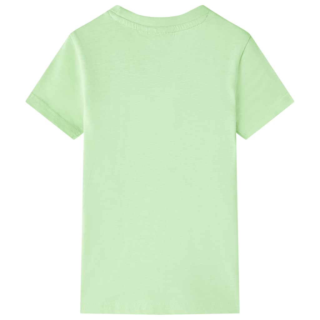 Otroška majica Vidaxl 104 limegroen