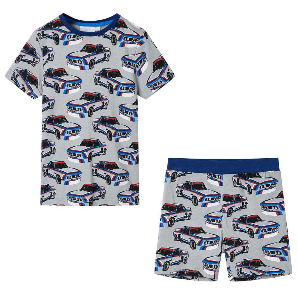 Vidaxl Children's pajamas with short sleeves 128 Gray