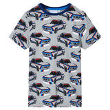 Vidaxl Children's pajamas with short sleeves 128 Gray
