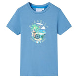 Vidaxl Kinderhemd 104 Middelblauw