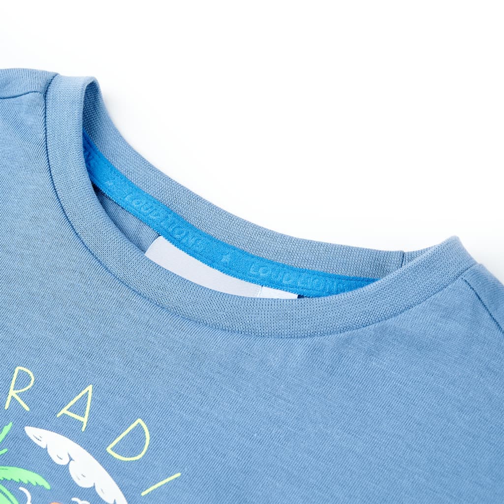 Vidaxl Kinderhemd 104 Middelblauw