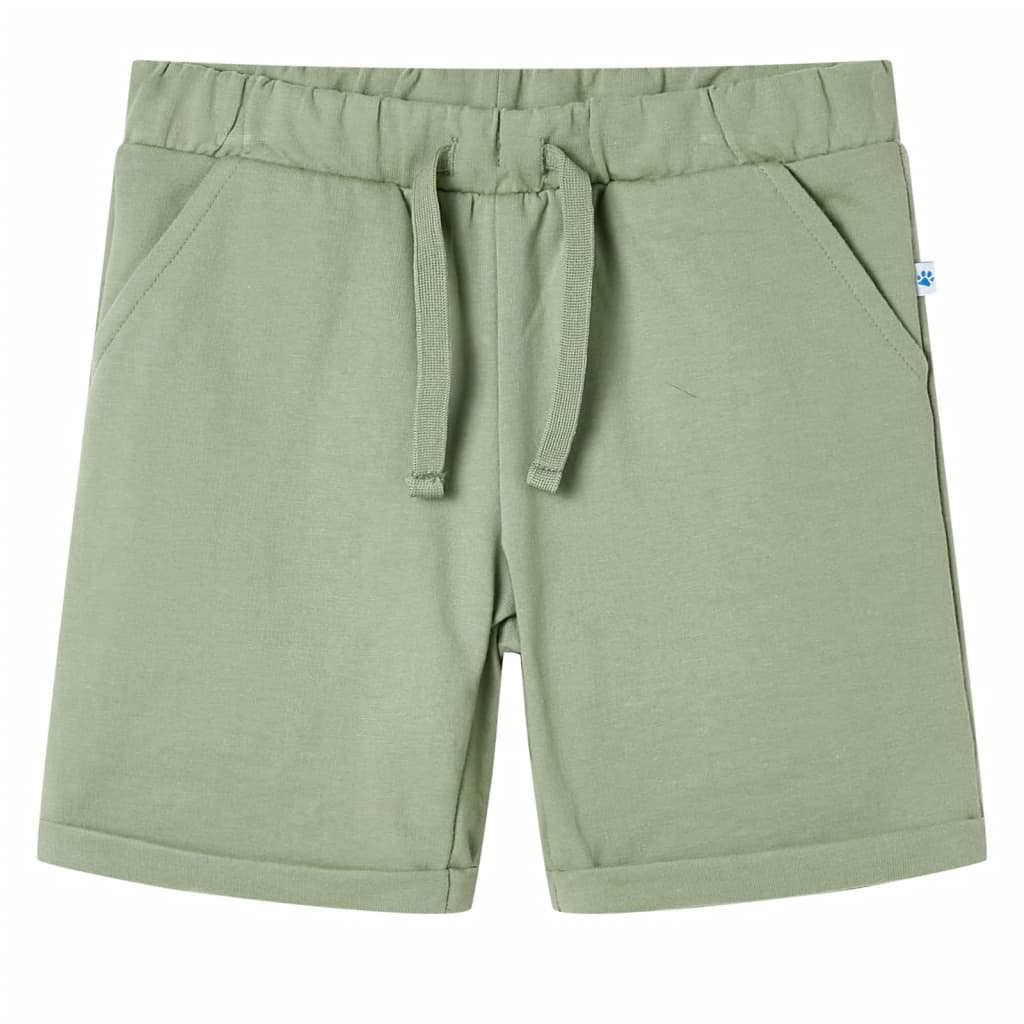 Vidaxl Shorts per bambini con trekkoord 116 lichtkaki