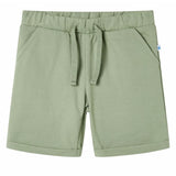 Vidaxl Shorts per bambini con trekkoord 116 lichtkaki