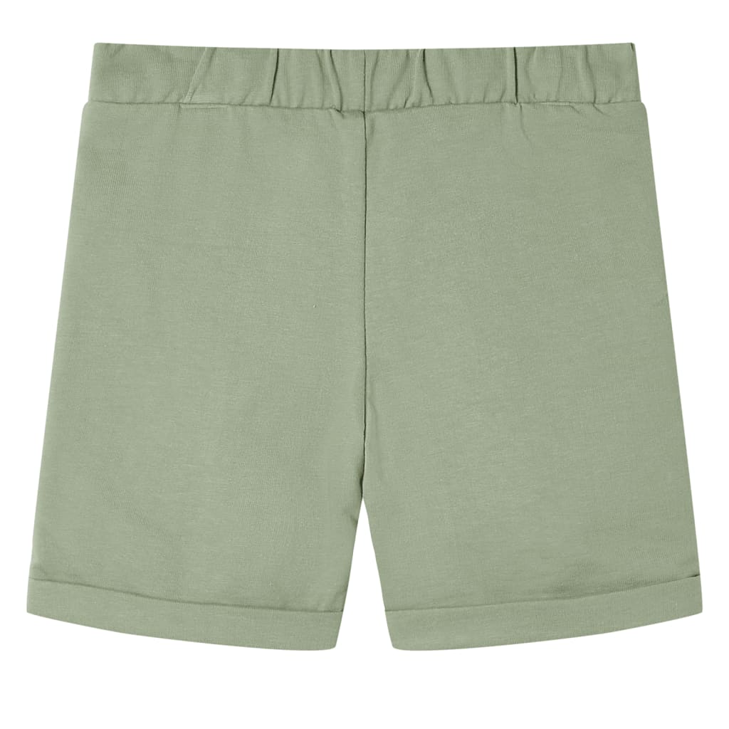 Vidaxl Shorts per bambini con trekkoord 116 lichtkaki