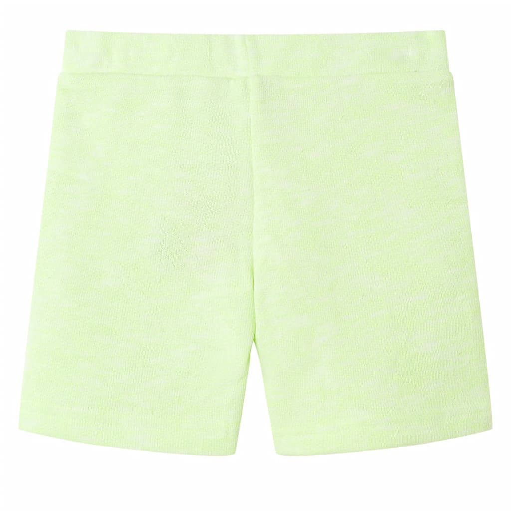 Vidaxl Shorts per bambini con Trekkoord 128 Neongeel