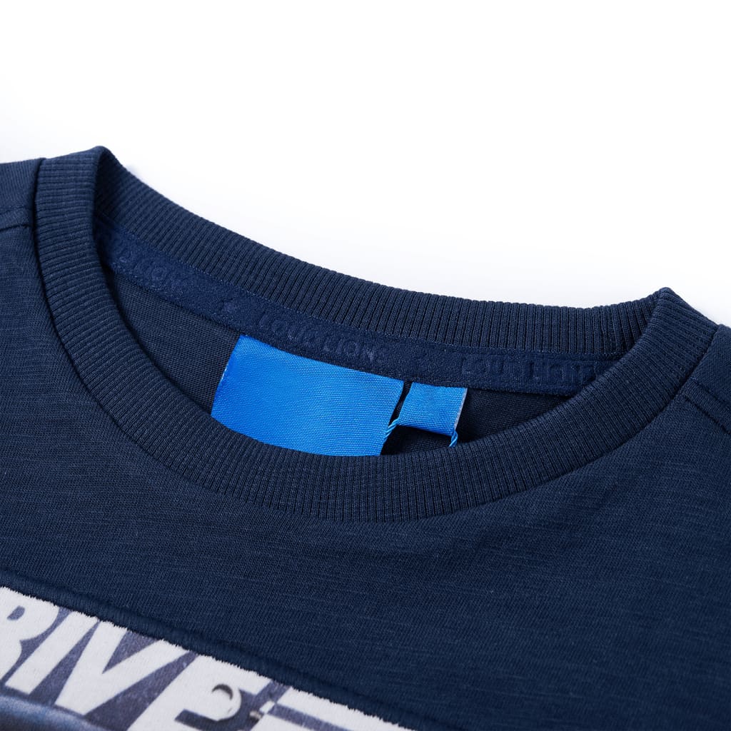 Dětská košile Vidaxl s dlouhými rukávy 140 Mixed Navy Blue