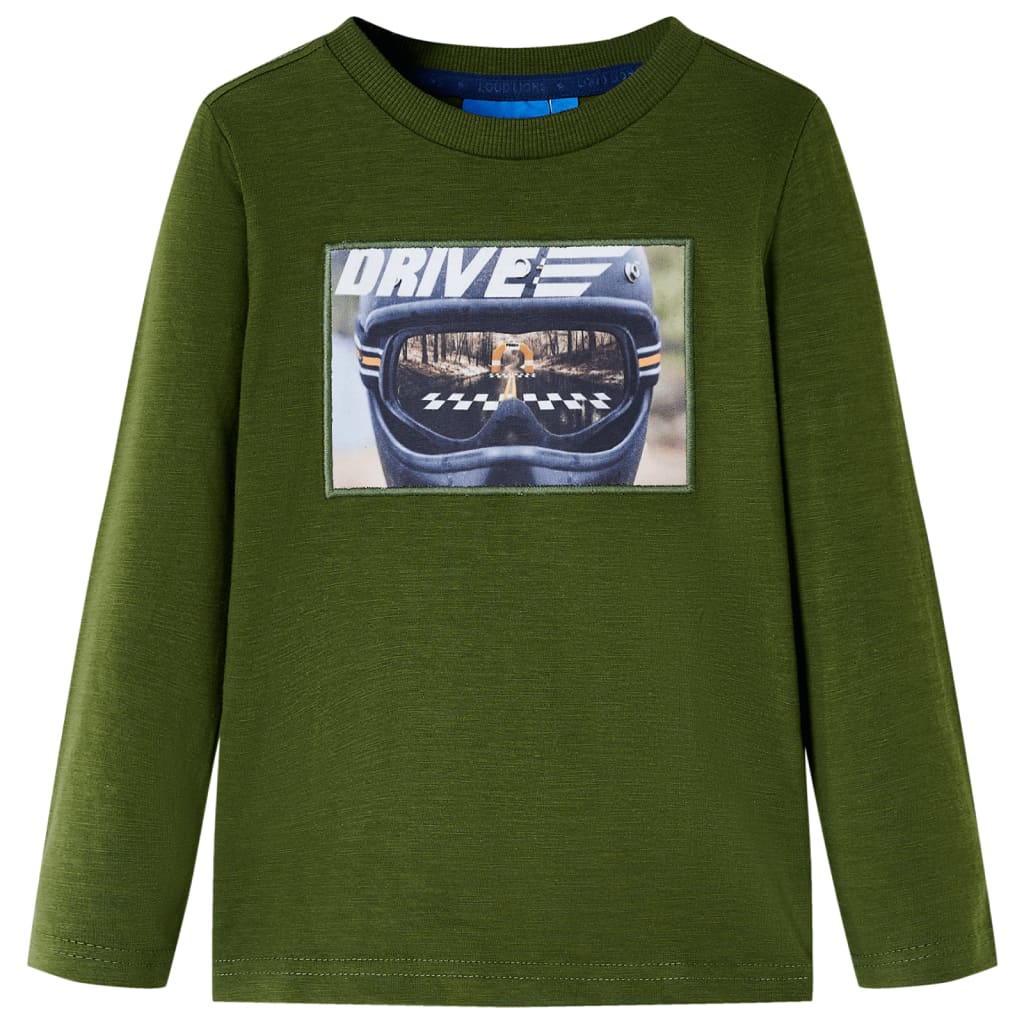 VidaXL children's shirt with long sleeves 92 Donkerkakiklijk