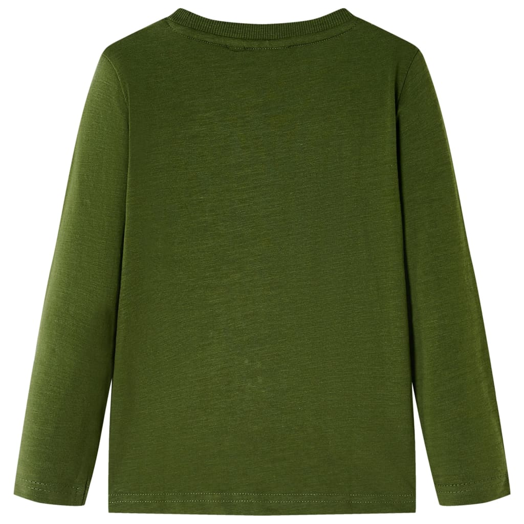 VidaXL children's shirt with long sleeves 92 Donkerkakiklijk