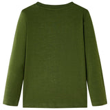 VidaXL children's shirt with long sleeves 128 Donkerkakiklijk