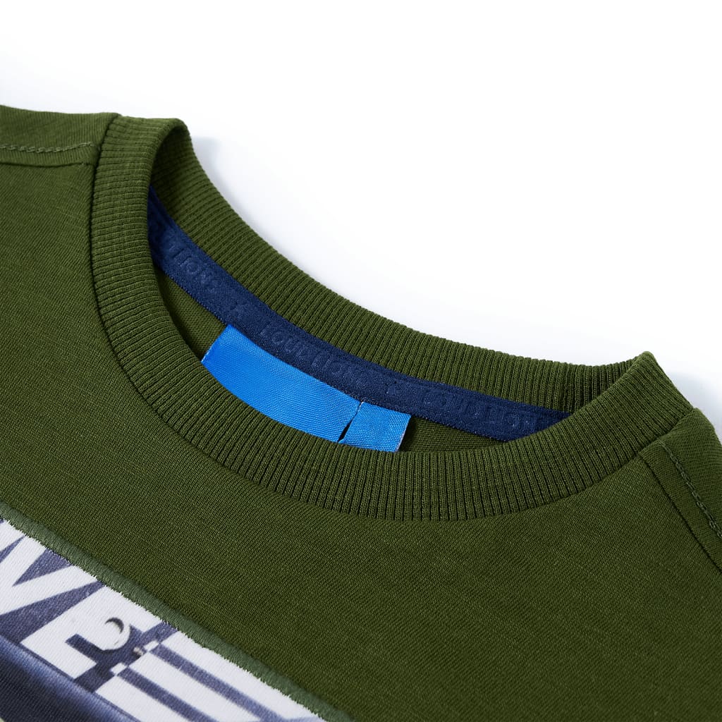VidaXL children's shirt with long sleeves 128 Donkerkakiklijk