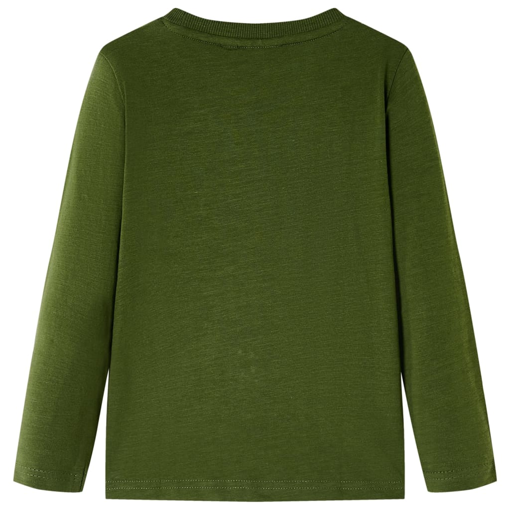VidaXL children's shirt with long sleeves 140 Donkerkakiklijk