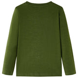 VidaXL children's shirt with long sleeves 140 Donkerkakiklijk