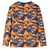 Vidaxl Children's pajamas with long sleeves 92 cognac colored