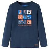 Vidaxl Children's shirt with long sleeves 92 mixed navy blue