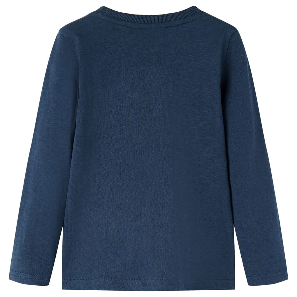 Vidaxl Children's shirt with long sleeves 92 mixed navy blue