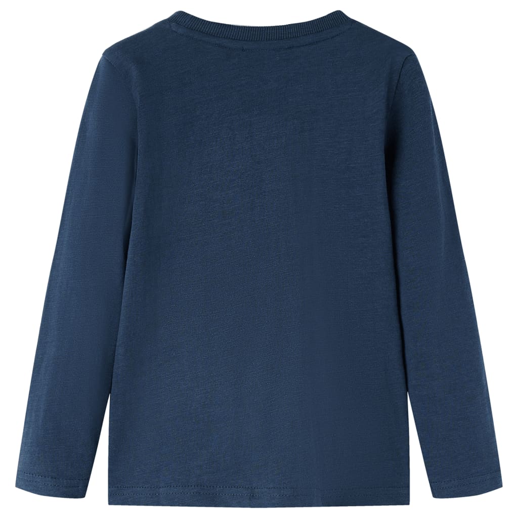 Vidaxl Children's shirt with long sleeves 128 mixed navy blue