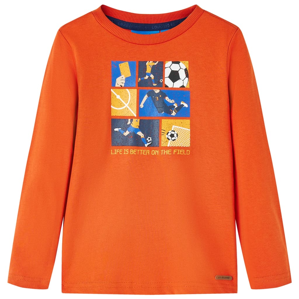 Vidaxl barnskjorta med långa ärmar 140 orange