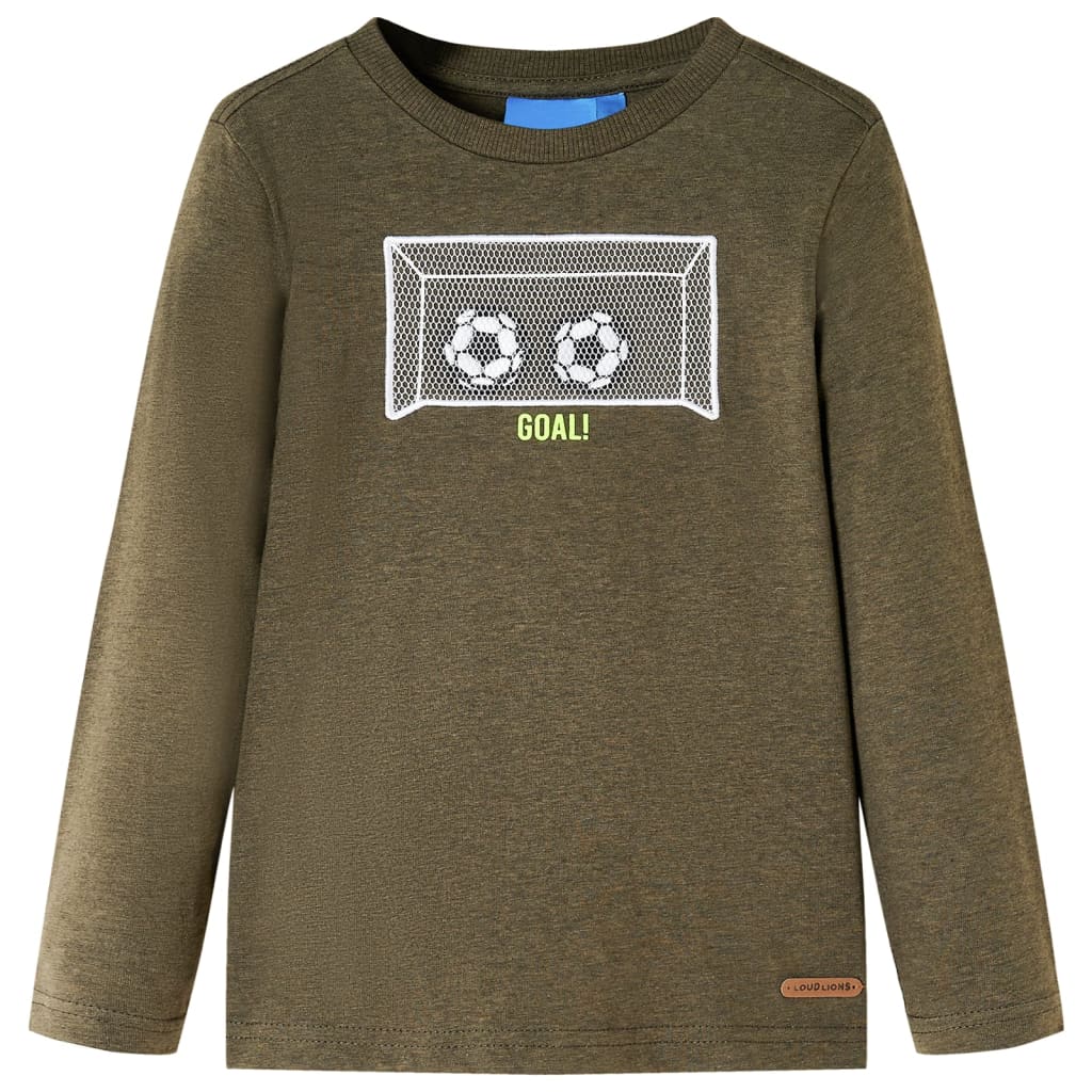 Vidaxl Child's Shirt à manches longues 140 Kakikleur mixte