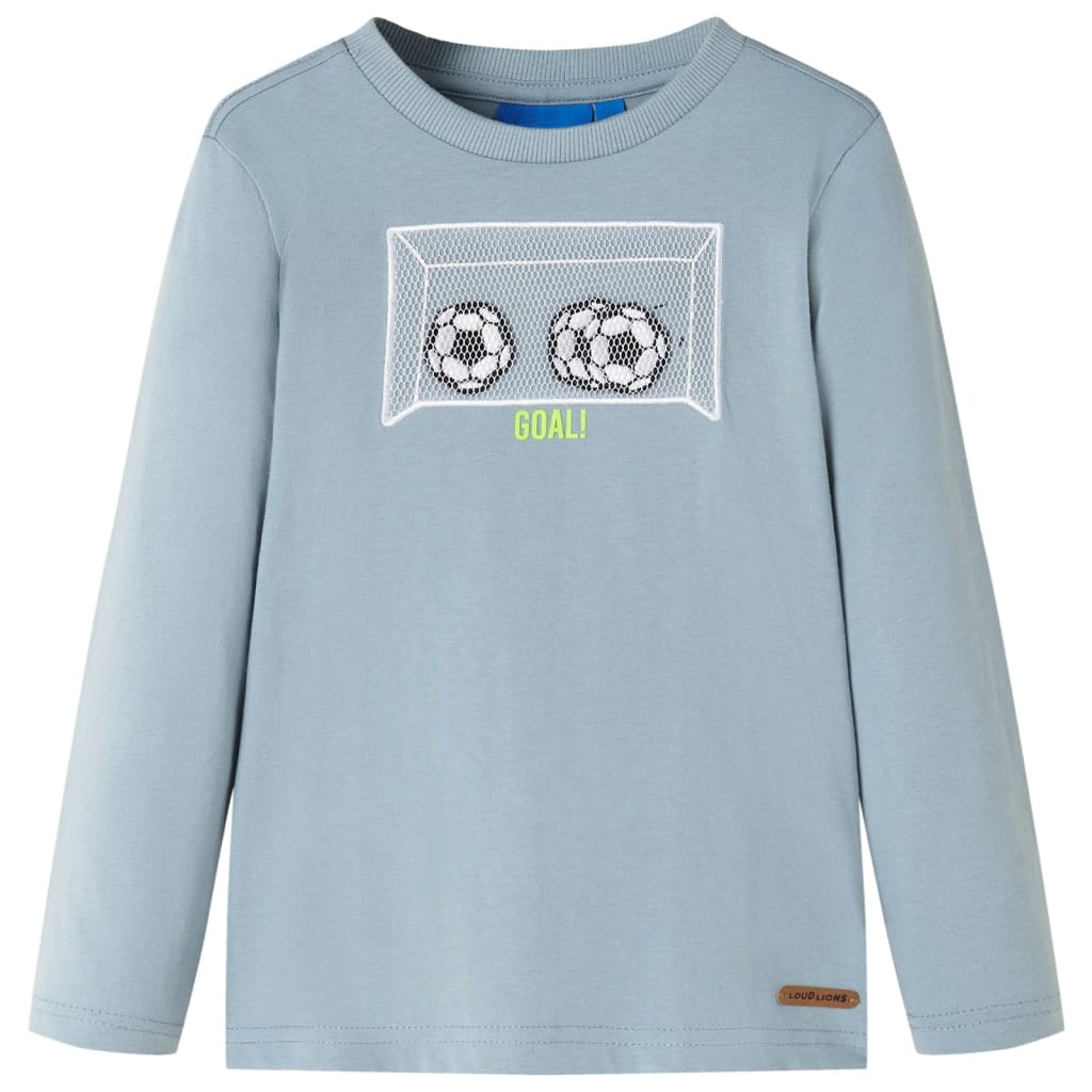 Camicia per bambini Vidaxl con maniche lunghe 104 azzurri