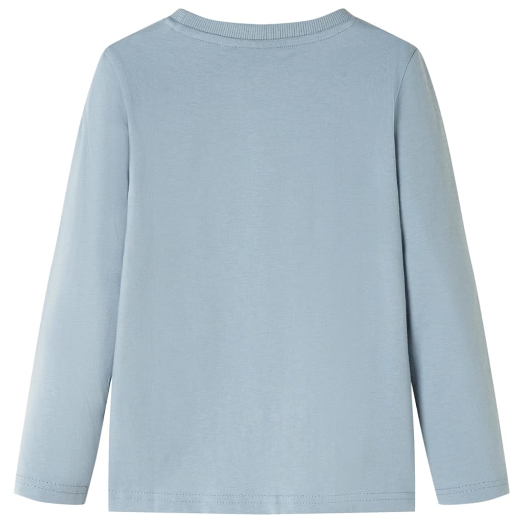 Camicia per bambini Vidaxl con maniche lunghe 116 azzurro
