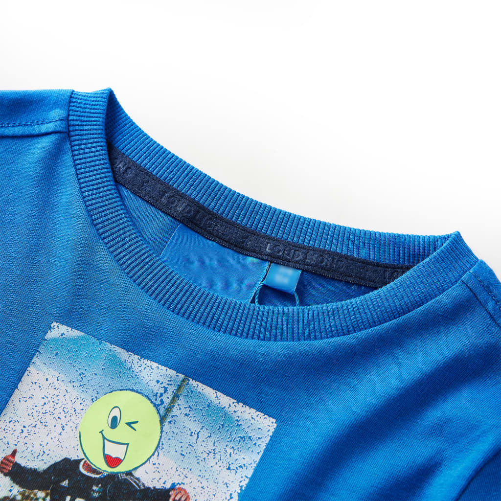 Vidaxl children's shirt with long sleeves 140 cobalt blue