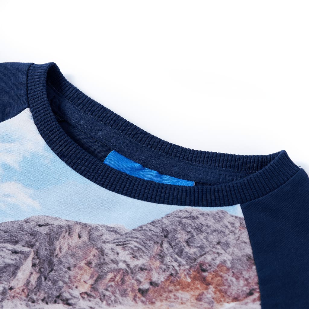 Vidaxl children's shirt with long sleeves 140 navy blue