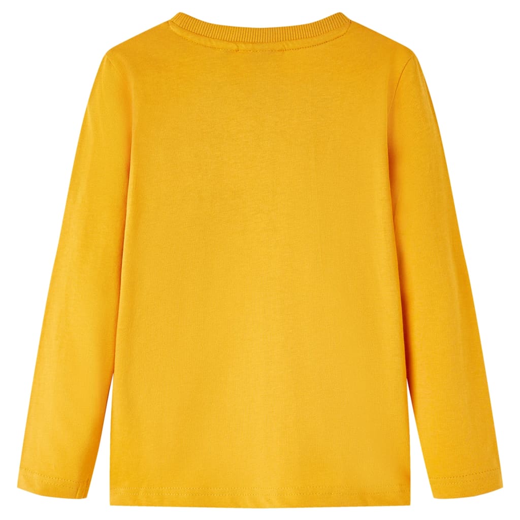 VidaXL children's shirt with long sleeves 128 ocher color