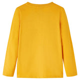 VidaXL children's shirt with long sleeves 128 ocher color