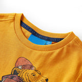 VidaXL children's shirt with long sleeves 128 ocher color