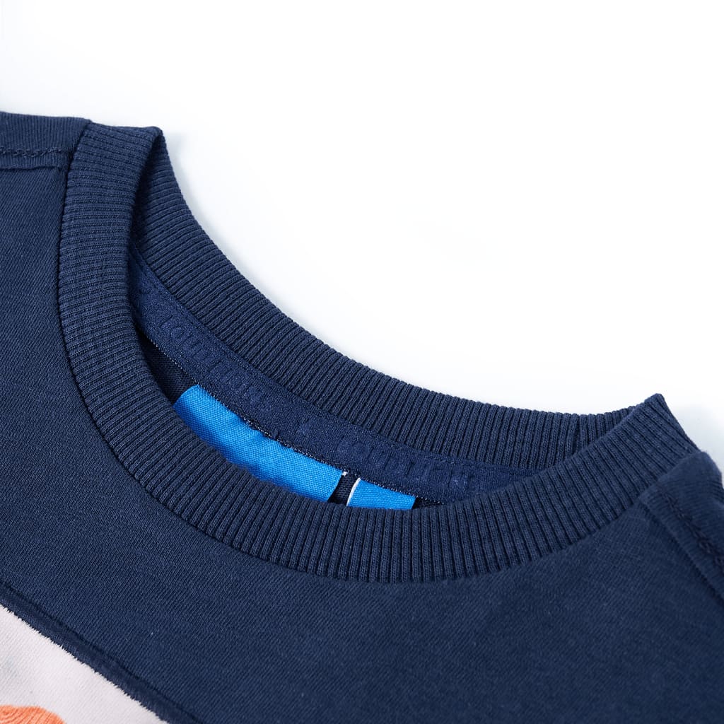 Vidaxl Kinderhemd mit langen Ärmeln 104 gemischtes Marineblau
