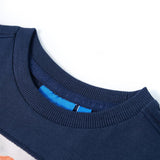 Vidaxl Kanner Shirt mat laange Ärmelen 128 gemëscht Marine blo
