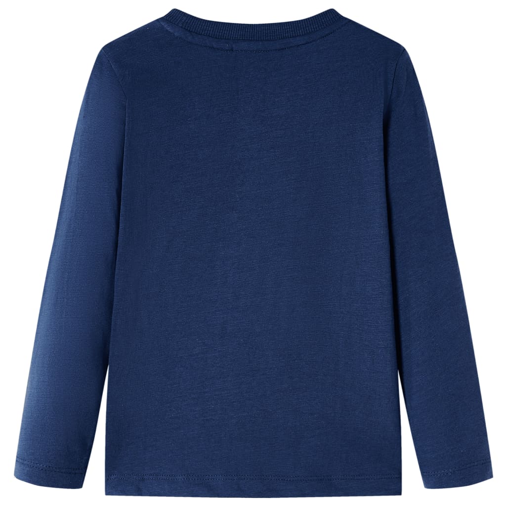 Vidaxl Child's Shirt à manches longues 140 bleu marine mélangé