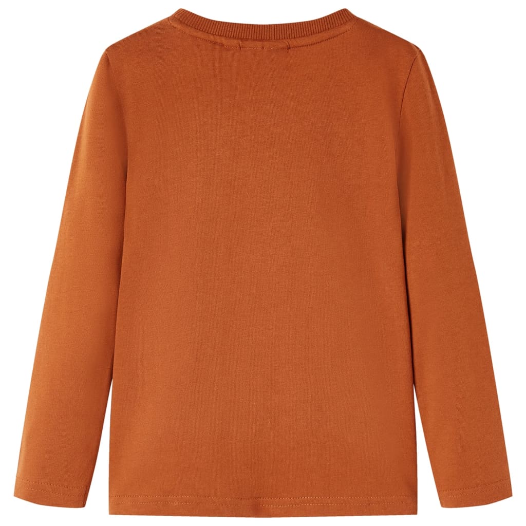 Vidaxl Children's shirt with long sleeves 92 Oranjebruin