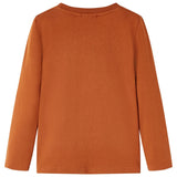 Vidaxl Children's shirt with long sleeves 92 Oranjebruin